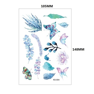 Tatuajes Temporales Impermeables Coloridos <span class=keywords><strong>de</strong></span> Sirena, Mariposa y <span class=keywords><strong>Estrella</strong></span> <span class=keywords><strong>de</strong></span> <span class=keywords><strong>Mar</strong></span> para Niñas y Niños, Certificados CE EN71, Fáciles <span class=keywords><strong>de</strong></span> Usar - Product Image 5