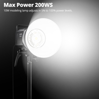 Flash de studio photo Godox MS300V 300W 2.4G avec récepteur sans fil intégré, léger et portable, monture Bowens