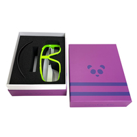 Boîte d'emballage en papier rigide mat personnalisable pour lunettes de ski lunettes montres affichage éponge mousse mate impression par stratification