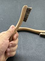Brosse à craie d'escalade DIY à manche en bois et poils naturels, OEM pour salles d'escalade