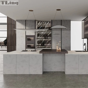 Tủ bếp công nghệ tiên tiến với ánh sáng sang trọng và rực rỡ bao gồm phụ kiện vòi bản lề bồn rửa - Product Image 4