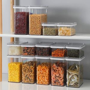 Ensemble de contenants de stockage pour aliments et céréales en plastique étanches à l'air et à l'humidité, à suspendre sous l'étagère de la cuisine - Product Image 2