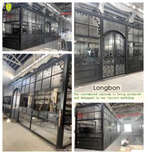 غرفة زجاجية من الحديد المشغول المطروق يدوياً مثالية لحفلات الزفاف والمناسبات، غرفة شمسية عصرية بألواح زجاجية لتجمعات لا تُنسى - Product Image 4