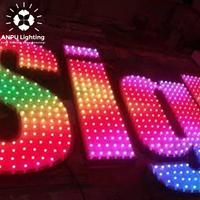 ANPU Extérieur IP67 RGB Pixel LED Point Light Dmx512 Node Dot String Façade Éclairage avec PVC Corps DMX Rgbw DC24V
