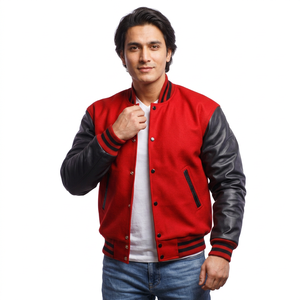 Chaqueta universitaria de béisbol de alta calidad para hombre con diseño personalizado bordado, chaqueta universitaria de béisbol para hombre - Product Image 1