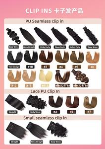 Set di 7 Extension per <span class=keywords><strong>Capelli</strong></span> con Clip a Doppia Trama, <span class=keywords><strong>Capelli</strong></span> Umani Lisci e Setosi, Nero Naturale 1B, 120g, <span class=keywords><strong>Capelli</strong></span> Remy per Uso Quotidiano - Product Image 2