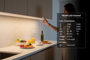 Sistema di Illuminazione Moderno Senza Maniglie <span class=keywords><strong>per</strong></span> Armadietti, Profilo <span class=keywords><strong>LED</strong></span> in Alluminio <span class=keywords><strong>per</strong></span> Cucina e Dispensa YB1041-21 - Product Image 5