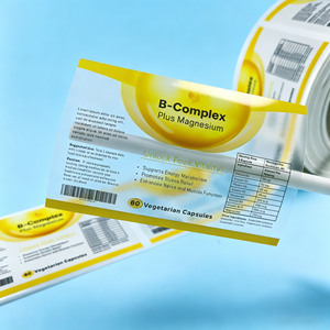 Adesivi Trasparenti Personalizzati, Etichette in PET Impermeabili, Etichette Ecologiche con Logo per Imballaggio di Bottiglie e Alimenti - Product Image 1