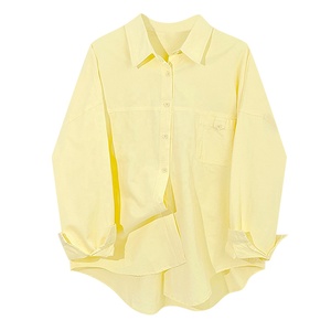 Chemise à manches longues pour <span class=keywords><strong>femme</strong></span> en coton 100% pur, de haute qualité, personnalisée, à <span class=keywords><strong>prix</strong></span> bas, vêtements de rue tendance, haut de gamme pour <span class=keywords><strong>femme</strong></span> - Product Image 6