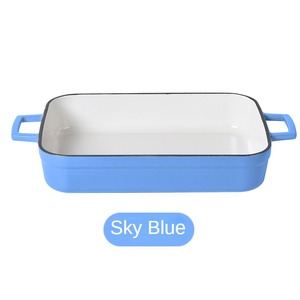 Modern Design Rectangular Cast Iron <strong>Fish</strong> Pan Enamel Metal Frying Pan - Product Image 2