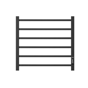 Calentador de toallas eléctrico de 6 barras, negro mate, de pared, con enchufe, para baño, con temporizador, para hoteles - Product Image 5