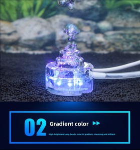 Lámpara de Burbujas LED Mini <span class=keywords><strong>para</strong></span> Acuario JSD, 7 Colores Cambiantes, con Ventosa, 110V-220V, Enchufe EU/US - Product Image 5