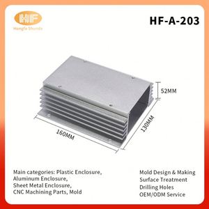 Anodized Aluminum Extrusion <b>Enclosure</b> Instrument Case Customization Wall Mount Metal Split Body Electric Amplifier Housing - Product Image 2