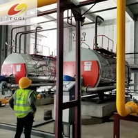 Chaudière industrielle à tubes de fumée à faible pression, à gaz naturel et à mazout lourd, à faible teneur en azote, WNS 1T-10T, avec sortie d'eau chaude et haute efficacité