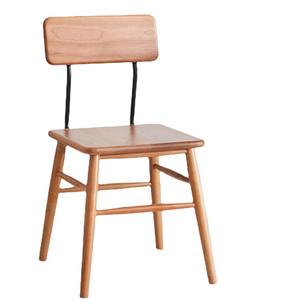 Silla de comedor nórdica de madera maciza, respaldo de madera de cerezo, uso doméstico, estilo minimalista japonés - Product Image 5
