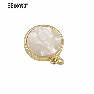 WT-MP173 Grosir Liontin Cangkang Pel Pel Emas Religius Liontin Yesus Kerang Putih 14Mm - Product Image 5