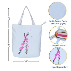 <b>Top</b> Selling <b>Cherry</b> Blossom Printed Tote Bag Durable Canvas Reusable Bag for Shopping Travel and Daily Carry Available For Sale - Product Image 5