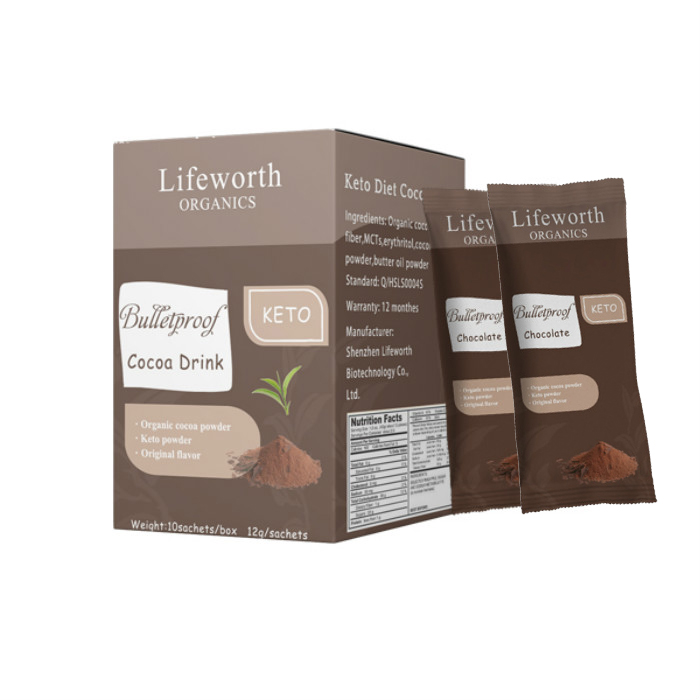 Питьевой порошок Lifeworth с мгновенным кокосовым маслом, шоколадом, какао для потери веса