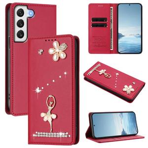 Funda de Teléfono de Cuero Vegano con Diamantes y Diseño de Bailarina para <span class=keywords><strong>Samsung</strong></span> Galaxy <span class=keywords><strong>S22</strong></span> 5G, al <span class=keywords><strong>Mejor</strong></span> <span class=keywords><strong>Precio</strong></span> de Fábrica - Product Image 3
