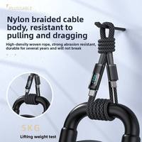 Câble de données numérique 100W en cuivre pur gainé de nylon, double Type-C, charge rapide PD 5A pour téléphone portable, ordinateur et écouteurs