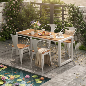 Juego de Mesa y Sillas Redondas de Plástico para Exteriores, Personalizadas al por Mayor, para Patio, Comedor, Restaurante Comercial, Balcón - Product Image 2