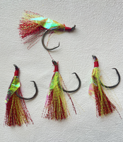Offres Spéciales Alpha Eau de Mer Appâts de Pêche Plumes de Maquereau Rigs Avec Carbon Circle Hook