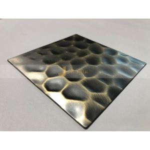 Panneaux décoratifs muraux martelés en acier inoxydable 304 EX086 pour plafond et mur, services de pliage et de découpe, tôles d'épaisseur personnalisée - Product Image 5
