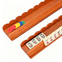 Nouveau 2026 : Support de Mahjong en Bois de 17, 18, 20 pouces avec Tige Magnétique en Forme d'Éventail et Processus Ondulé Latéral, Personnalisable