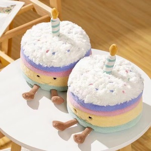 Nuovo Peluche Torta di Compleanno Arcobaleno 2025 con Imbottitura in Cotone PP, Super Morbido, Antistress, Regalo di Compleanno - Product Image 6
