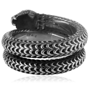 Anillo de serpiente yunique, color acero, unisex, gótico, con forma de animal, regalo de joyería FY28094 - Product Image 3