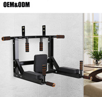 Chaoran ONE100pcs Power Tower, équipement de fitness multifonctionnel mural, barre de traction, en acier noir, entraînement à domicile