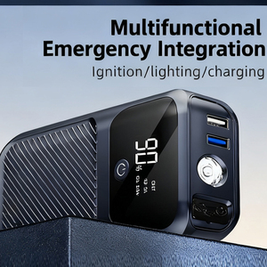 पोर्टेबल 12 वी कार जंप स्टार्टर 6400-12000 माह एंटी-फायर एब्स मल्टी-कार्यात्मक आपातकालीन बिजली की आपूर्ति 600a बैटरी बूस्टर - Product Image 4