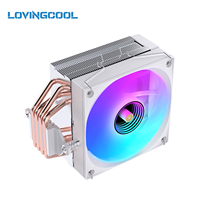 Refroidisseur d'air pour processeur numérique Lovingcool Custom Design AP400 200W TDP 120mm, hydraulique, faible bruit, haute performance, 4 caloducs en cuivre