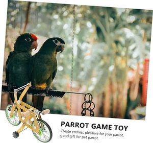 Jouets écologiques pour oiseaux Geshifeng, jouet de vélo pour perroquet, puzzle pour oiseaux de petite/moyenne taille, entraînement à l'intelligence, amélioration de la santé - Product Image 5
