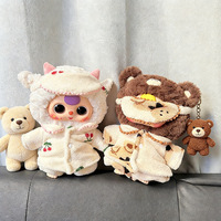 Tenue de poupée grandeur nature 400 %, masque pour les yeux d'ours brun, ensemble pyjama, vêtements en tissu unisexe, à partir de 14 ans, adorable