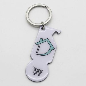 Jetons métalliques pour chariots de courses, clé de déverrouillage pour chariot de supermarché, porte-clés - Product Image 3