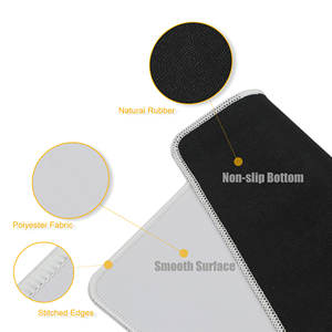 Tapete de goma blanca Yugioh con bordes cosidos, alfombrilla de ratón de juegos personalizada para sublimación, buena calidad - Product Image 6