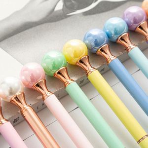 Stylos à bille en métal or rose personnalisés avec une grosse tête en perle, parfaits pour l'école, le bureau, les cadeaux promotionnels - Product Image 2
