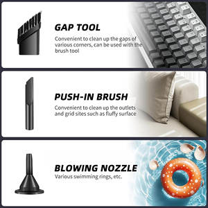 Aspirapolvere e Soffiatore Portatile per Auto 2 in 1 con Potente Aspirazione da 2500Pa, Mini Aspirapolvere Portatile con Ricarica USB per Pulizia di Auto, Casa e Animali Domestici - Product Image 3