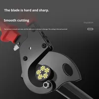 Coupe-câbles à cliquet isolé EXPLOIT VDE 1000V, qualité industrielle, en acier allié au chrome-vanadium, rouge/jaune/noir