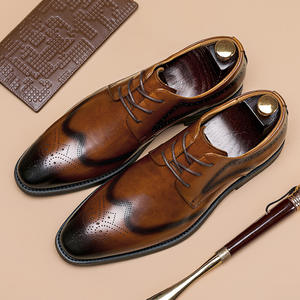 Chaussures habillées en cuir véritable pour hommes, chaussures habillées de haute qualité à enfiler, chaussures habillées et richelieus, chaussures décontractées pour les affaires, les fêtes, le bureau, les occasions formelles - Product Image 3