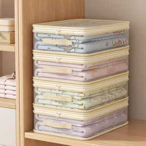 Sac de rangement transparent grande capacité pour literie et couettes, personnalisé en usine, avec fermeture éclair, en PVC, pliable, durable, léger et portable - Product Image 1