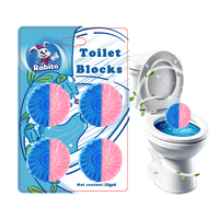 Tablettes automatiques de nettoyage de cuvette de toilette en vrac Tablette de nettoyage de toilette à bloc à bulles solide bleu