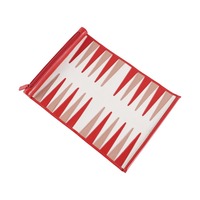 Jeu d'échecs classique en métal avec jeux hommes unisexe adulte boîte rouge dames en laiton Backgammon Roll up Board Base roll up