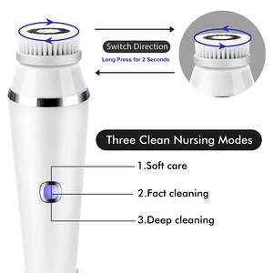 Venta caliente Beauty Spa Esteticista Piel Limpieza <span class=keywords><strong>facial</strong></span> <span class=keywords><strong>Exfoliante</strong></span> <span class=keywords><strong>facial</strong></span> Cepillo de lavado con 4 piezas Cabezas reemplazables - Product Image 6