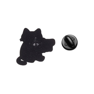 Cool Black Cat Enamel Pin Set Rock Music <strong>Camera</strong> And Brain Brooch For Backpack Decoration - Product Image 5