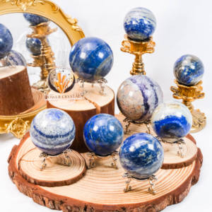 Esferas de Cristal de Lápis-Lazúli por Atacado, Pedras Azuis Vibrantes, Esferas de Cristal de Lápis-Lazúli para Colecionadores e Feng Shui - Product Image 4