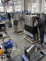 Machine à glaçons industrielle commerciale 700 kg/24h, machine à glaçons industrielle en acier inoxydable, machine à glaçons entièrement automatique de forme cubique