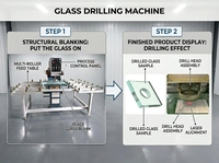 Machine de perçage et de fraisage automatique de verre de haute qualité 380V Garantie 1 an Diamètre de perçage max. 70mm 3kW
