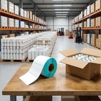 Papier autocollant thermique brillant résistant à l'huile et sensible à la chaleur Stanyoar, petit rouleau 80x60mm, usage industriel